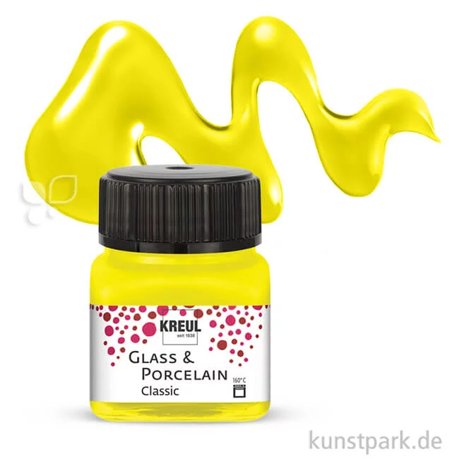 Artikelbild 1 des Artikels “KREUL Glass & Porcelain CLASSIC 20 ml Einzelfarbe | Kanariengelb“