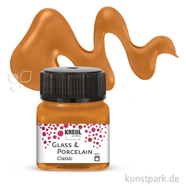 Artikelbild 1 des Artikels “KREUL Glass & Porcelain CLASSIC 20 ml Einzelfarbe | Metallic-Goldbronze“