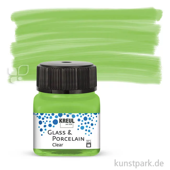 Artikelbild 1 des Artikels “KREUL Glass & Porcelain CLEAR 20 ml Einzelfarbe | Apfelgrün“