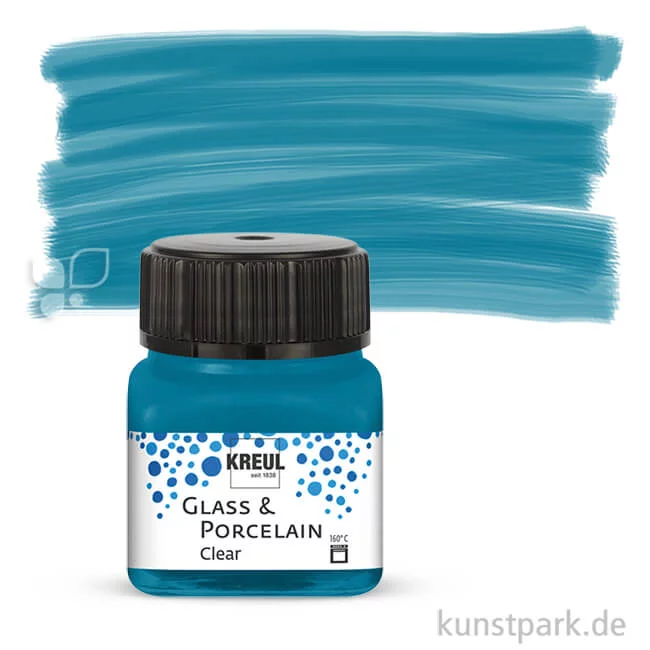 Artikelbild 1 des Artikels “KREUL Glass & Porcelain CLEAR 20 ml Einzelfarbe | Cyanblau“