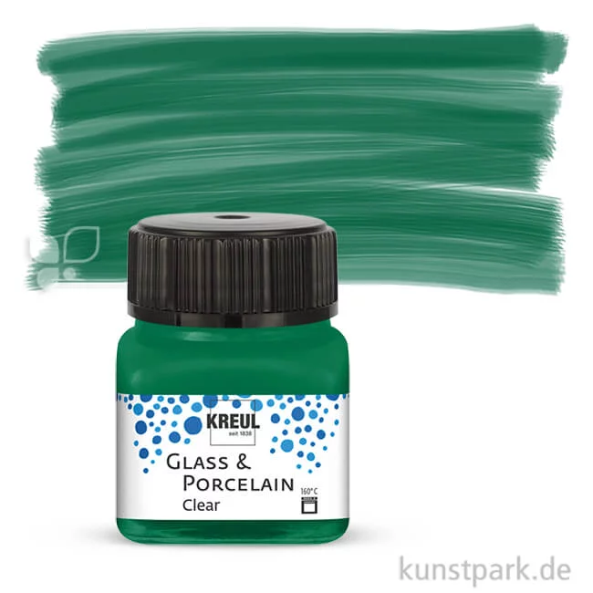 Artikelbild 1 des Artikels “KREUL Glass & Porcelain CLEAR 20 ml Einzelfarbe | Dunkelgrün“