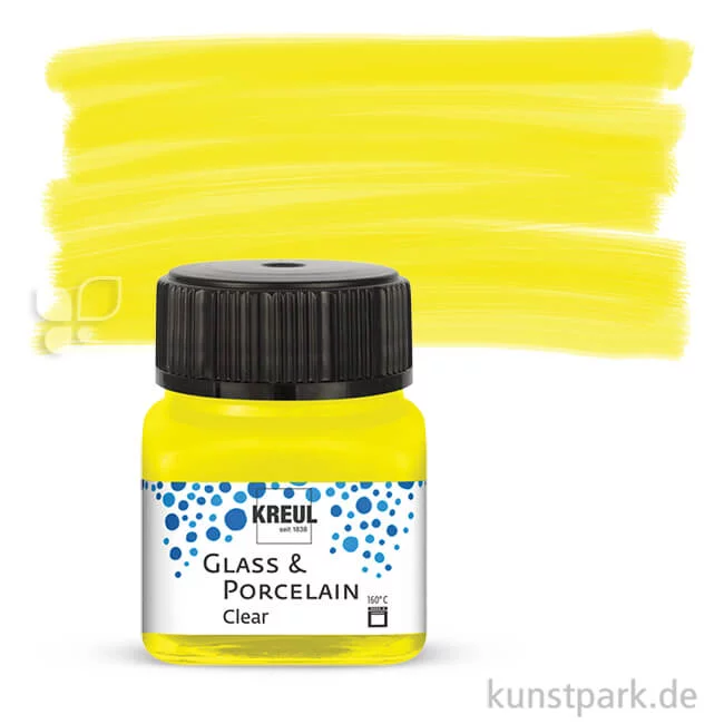 Artikelbild 1 des Artikels “KREUL Glass & Porcelain CLEAR 20 ml Einzelfarbe | Gelb“