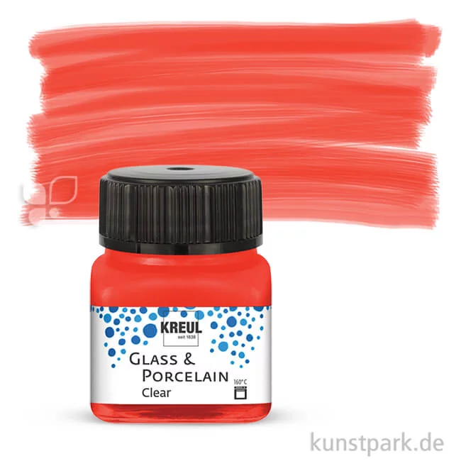 Artikelbild 1 des Artikels “KREUL Glass & Porcelain CLEAR 20 ml Einzelfarbe | Kirschrot“