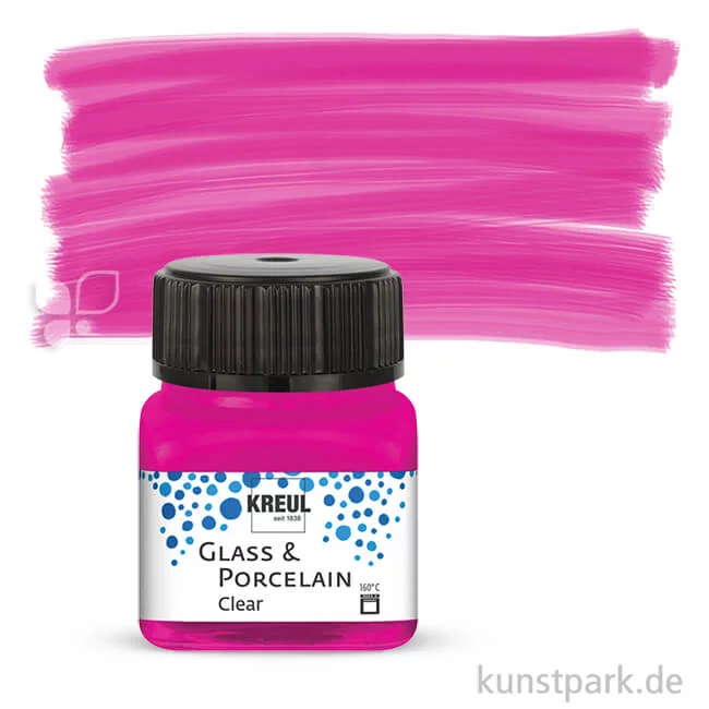 Artikelbild 1 des Artikels “KREUL Glass & Porcelain CLEAR 20 ml Einzelfarbe | Pink“