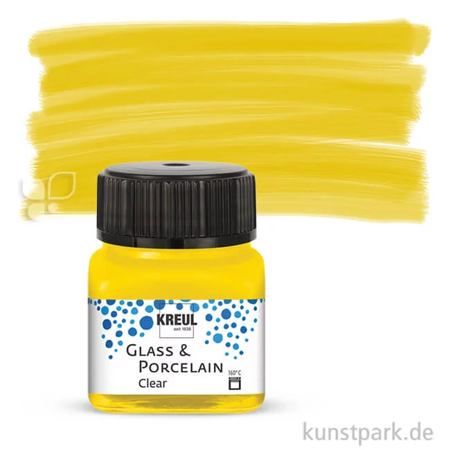 Artikelbild 1 des Artikels “KREUL Glass & Porcelain CLEAR 20 ml Einzelfarbe | Sonnengelb“