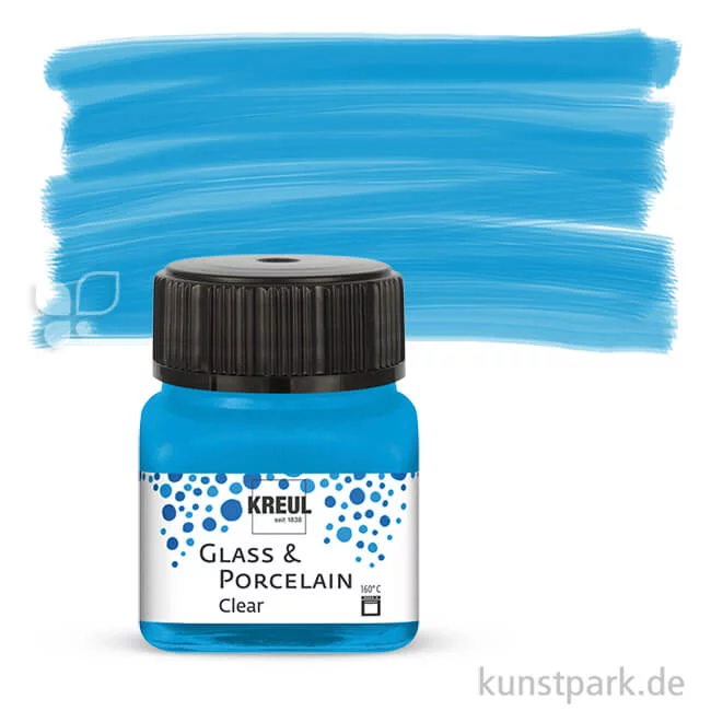 Artikelbild 1 des Artikels “KREUL Glass & Porcelain CLEAR 20 ml Einzelfarbe | Wasserblau“