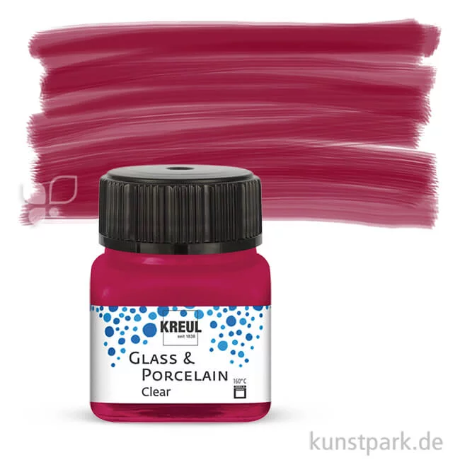 Artikelbild 1 des Artikels “KREUL Glass & Porcelain CLEAR 20 ml Einzelfarbe | Weinrot“