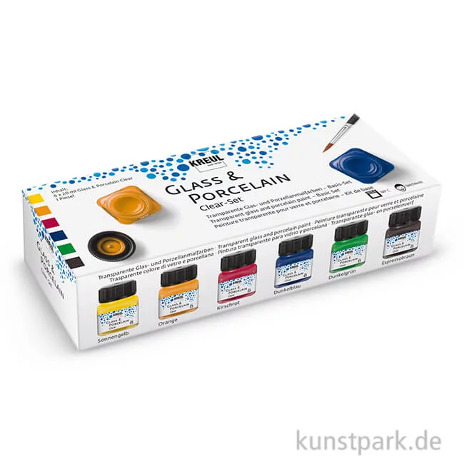 Artikelbild 1 des Artikels “KREUL Glass & Porcelain CLEAR Set mit 6 x 20 ml “
