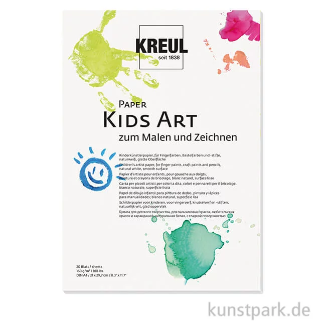Artikelbild 1 des Artikels “KREUL Kids Art Papier - Malblock für Kinder, DIN A4, 20 Blatt “