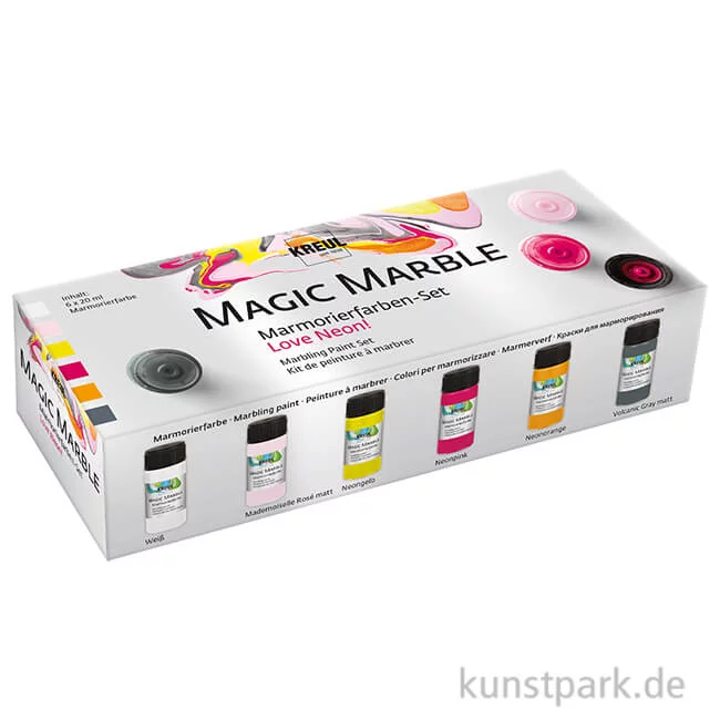 Artikelbild 1 des Artikels “KREUL MAGIC MARBLE Marmorierfarben Set - Love Neon, 6 x 20 ml “