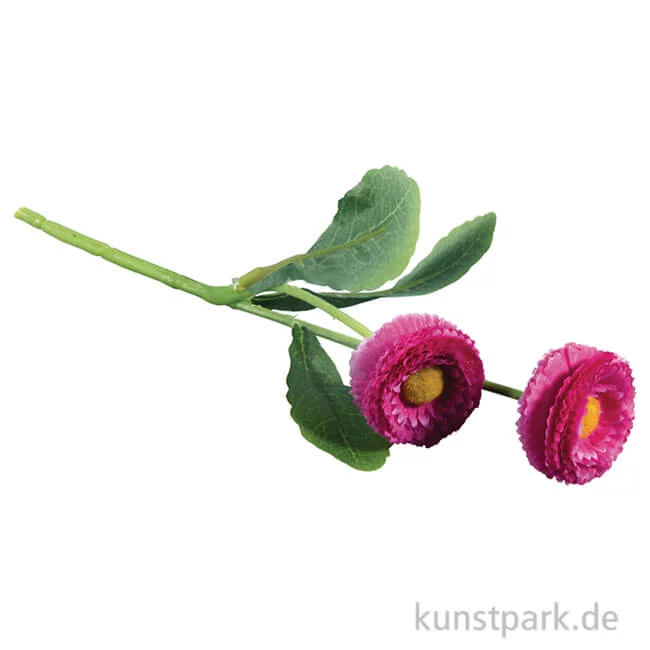 Artikelbild 1 des Artikels “Kunstblume Gänseblümchen - Pink mit 2 Blüten, Länge 23 cm “