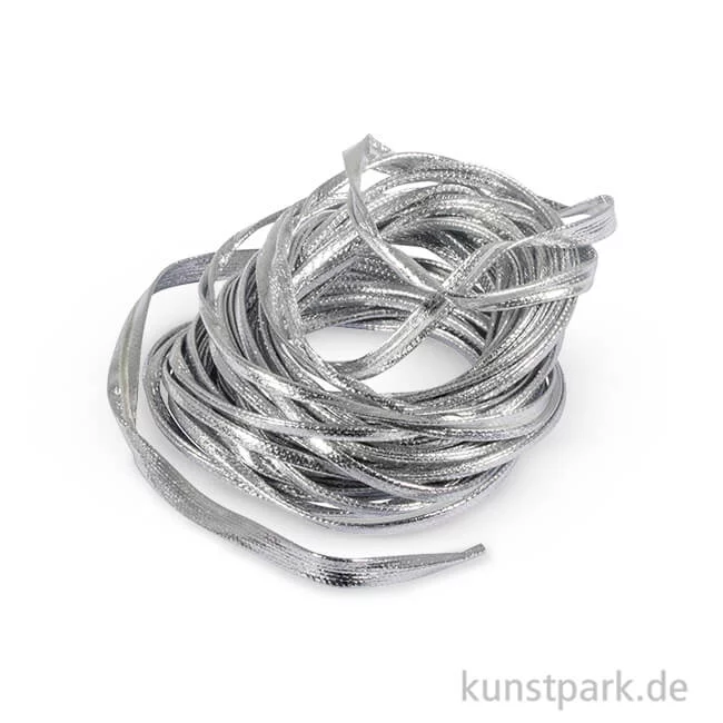 Artikelbild 1 des Artikels “Kunstlederband flach, 2 mm, 5 m Silber“