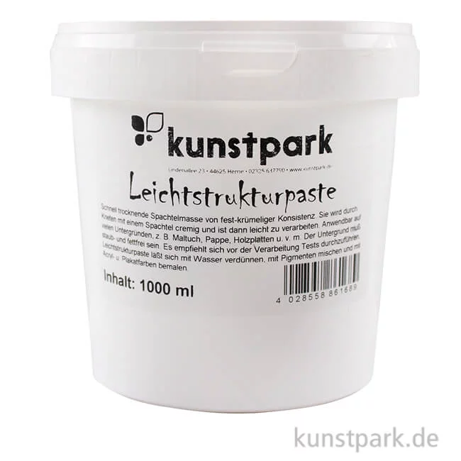 Artikelbild 1 des Artikels “kunstpark Leichtstrukturpaste, Acryl, Weiß, 1 Liter “