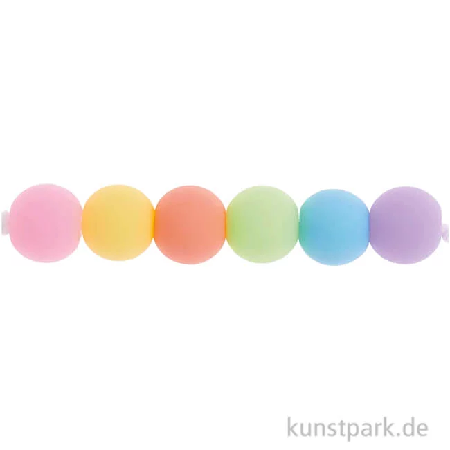 Artikelbild 1 des Artikels “Kunststoffperlen Matt, Rainbow Pastell Mix, 8 mm, 48 Stück “