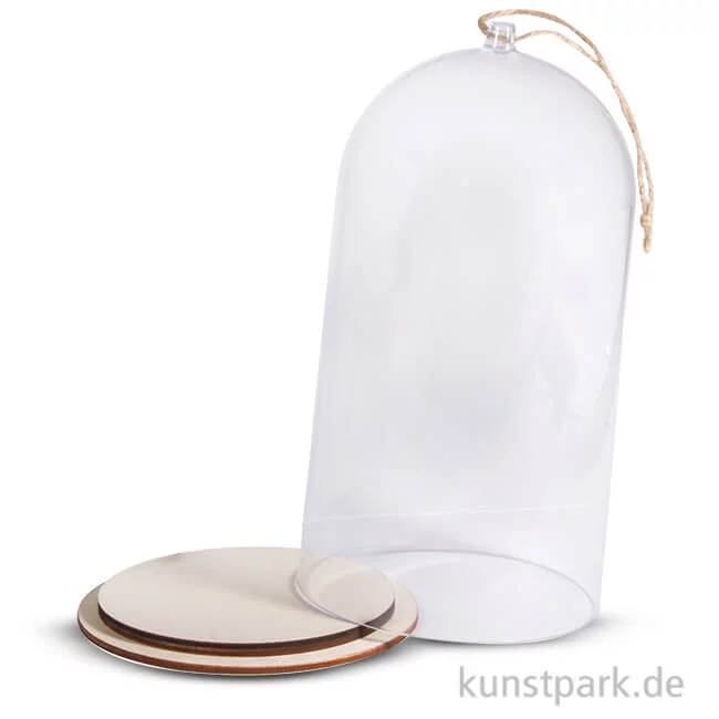 Artikelbild 1 des Artikels “Kuppel aus Kunststoff mit Holzsockel 11 x 19 cm“