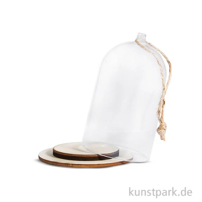Artikelbild 1 des Artikels “Kuppel aus Kunststoff mit Holzsockel 6 x 9 cm“