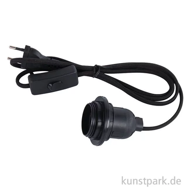Artikelbild 1 des Artikels “Lampenfassung mit Schalter - E27 Fassung, Schwarz, 180 cm “