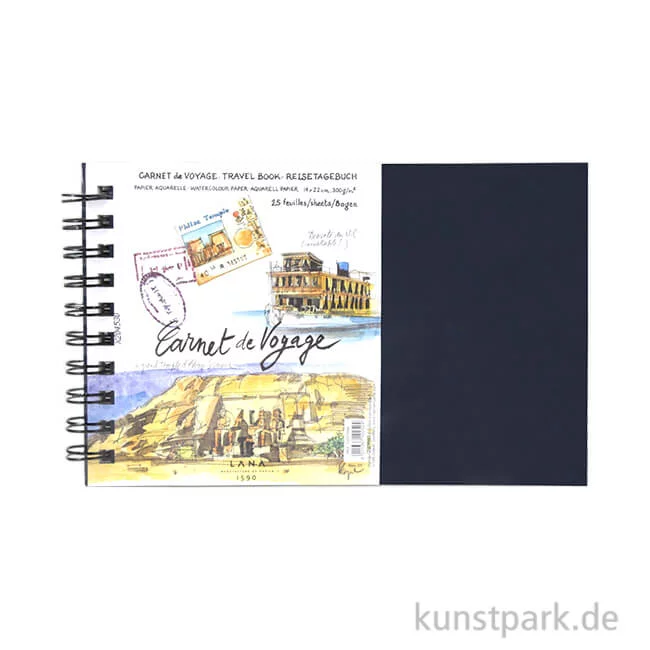 Artikelbild 1 des Artikels “Lana CARNET DE VOYAGE, Aquarell, 25 Blatt, 300g, spiral 14 x 22 cm“