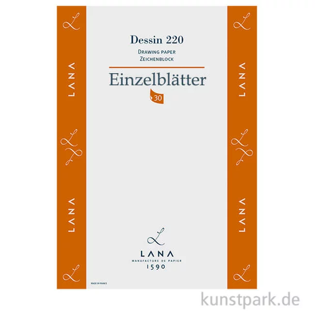 Artikelbild 1 des Artikels “Lana DESSIN Zeichenpapier, 25 Einzelbogen Blatt, 220g, 50 x 65 cm “