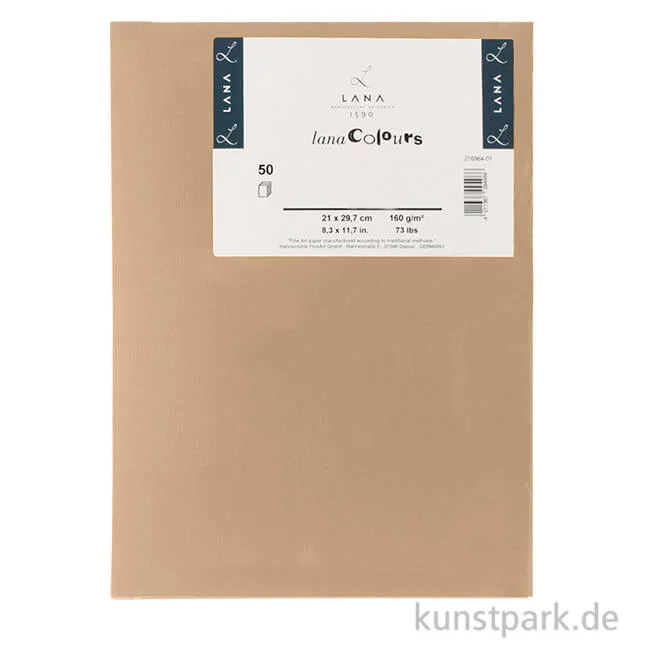Artikelbild 1 des Artikels “Lana COLOUR farbiges Papier, 50 Bogen, 160g, DIN A4 DIN A4 | 151 - Braun“