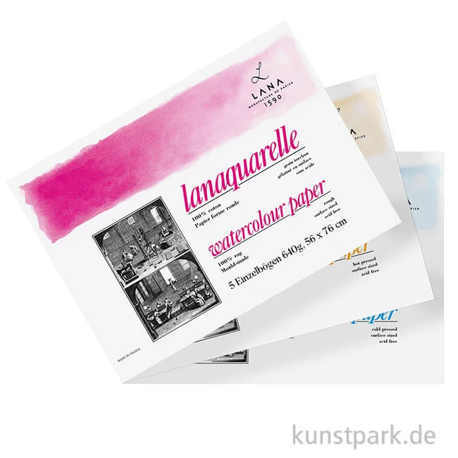 Artikelbild 1 des Artikels “Lanaquarelle 5 Einzelbogen, 640g, 56 x 76 cm “