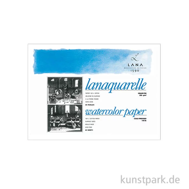 Artikelbild 1 des Artikels “Lanaquarelle Aquarellpapier 20 Blatt, 300g, matt 18 x 26 cm“