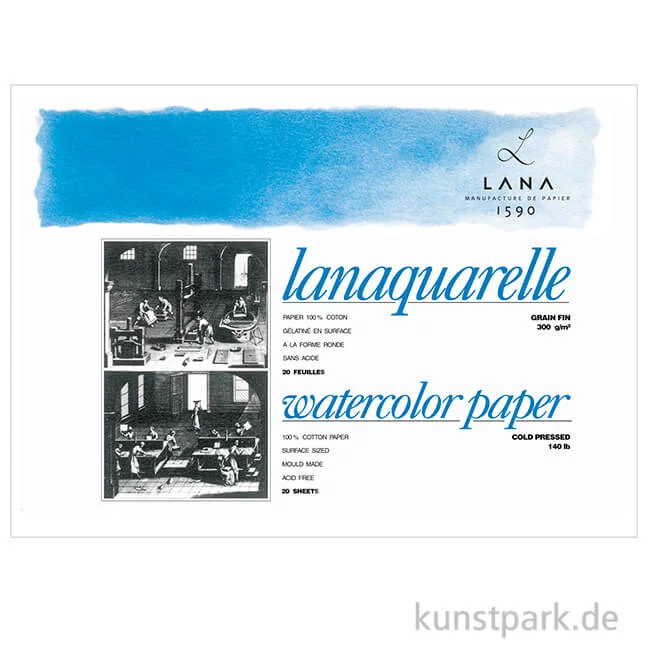 Artikelbild 1 des Artikels “Lanaquarelle Aquarellpapier 20 Blatt, 300g, matt “