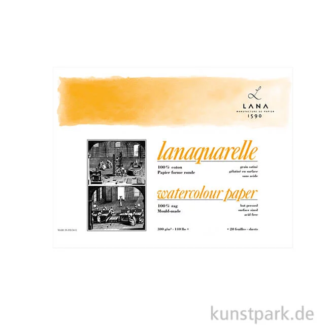 Artikelbild 1 des Artikels “Lanaquarelle 20 Blatt, 300g, satiniert 26 x 36 cm“
