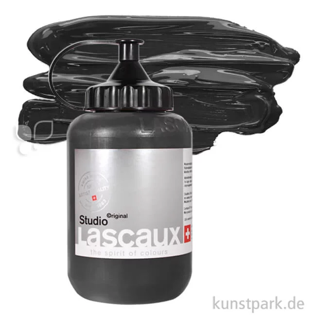 Artikelbild 1 des Artikels “Lascaux STUDIO Acrylfarben 1 Liter Flasche | 973 Carbonschwarz“