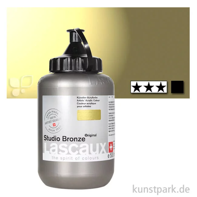 Artikelbild 1 des Artikels “Lascaux STUDIO Bronzefarben 500 ml Flasche | 993 Englischgrüngold“