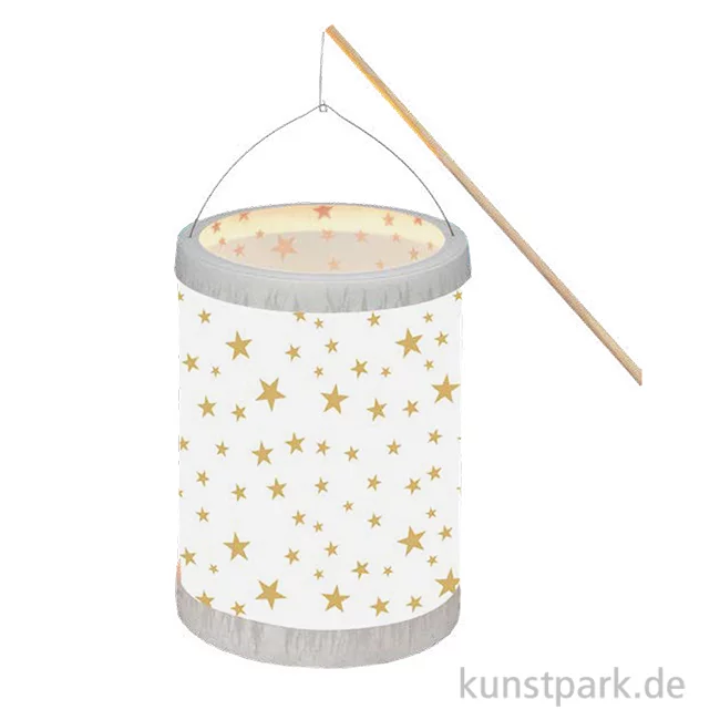Artikelbild 1 des Artikels “Laternen Bastelset - Sternchen Gold Weiß, Höhe 20 cm “