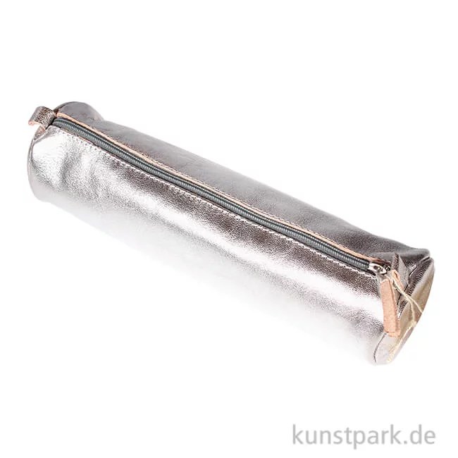Artikelbild 1 des Artikels “Leder-Etui Metallic - Rund, Silber “