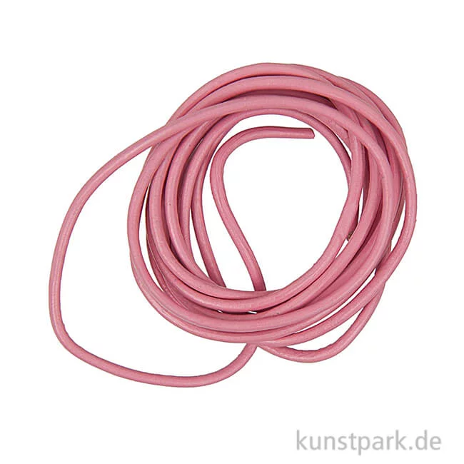 Artikelbild 1 des Artikels “Lederband - Pink, 1,5mm x 1m “
