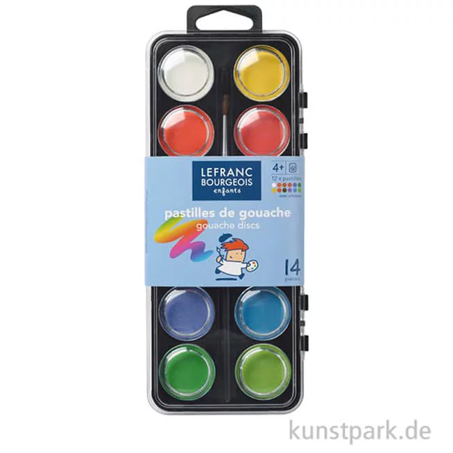 Artikelbild 1 des Artikels “Lefranc & Bourgeois Gouache Farbkasten mit 12 Deckfarben + Pinsel “