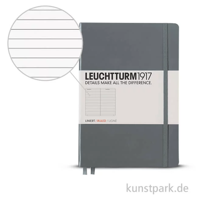 Artikelbild 1 des Artikels “Leuchtturm Notizbuch Hardcover - Anthrazit - Liniert “
