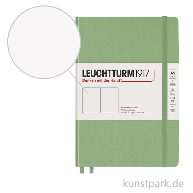Artikelbild 1 des Artikels “Leuchtturm Notizbuch Hardcover - Salbei - Blanko Medium A5 “