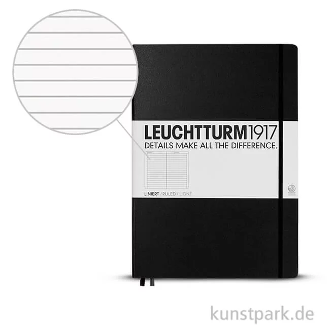Artikelbild 1 des Artikels “Leuchtturm Notizbuch Hardcover - Schwarz - Liniert “
