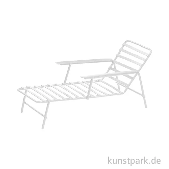 Artikelbild 1 des Artikels “Mini Liege aus Metall, ca. 12,5 cm Weiß“