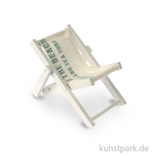 Artikelbild 1 des Artikels “Mini Liegestuhl aus Holz - Weiß, 16x9x1 cm “