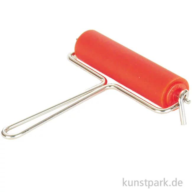 Artikelbild 1 des Artikels “Linol-Farbwalze mit Drahtbügelhalter 120 mm“