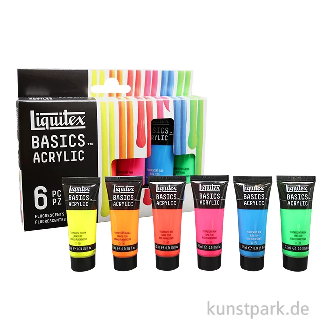 Artikelbild 1 des Artikels “Liquitex Basics Acrylfarben Set - Fluorescent Neon, 6 x 22 ml “