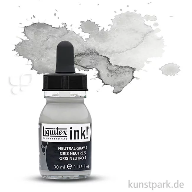 Artikelbild 1 des Artikels “Liquitex Professional ACRYLIC INK 30 ml Einzelfarbe | Neutralgrau Nummer 5“