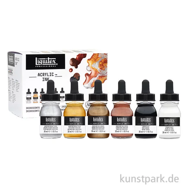 Artikelbild 1 des Artikels “Liquitex Professional ACRYLIC INK Set Metallics mit 6 x 30 ml “