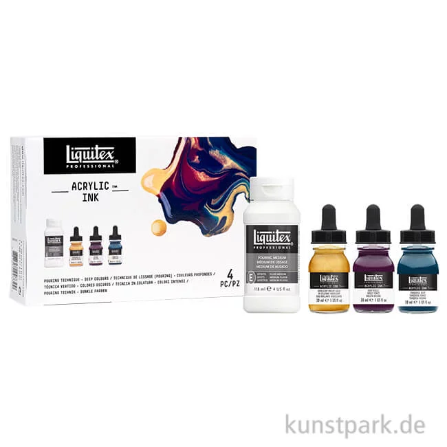 Artikelbild 1 des Artikels “Liquitex Professional ACRYLIC INK Technik Set mit 3 dunklen Farben 30 ml “