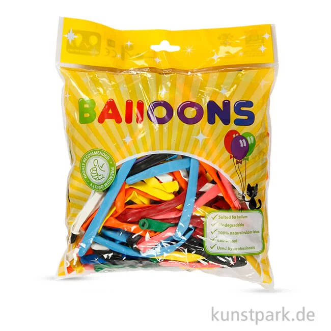 Artikelbild 1 des Artikels “Luftballons extra lang - viele sortierte Farben 100 Stück“