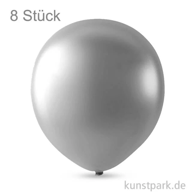 Artikelbild 1 des Artikels “Luftballons rund Metallic, Größe 23 cm, 8 Stück Silber“