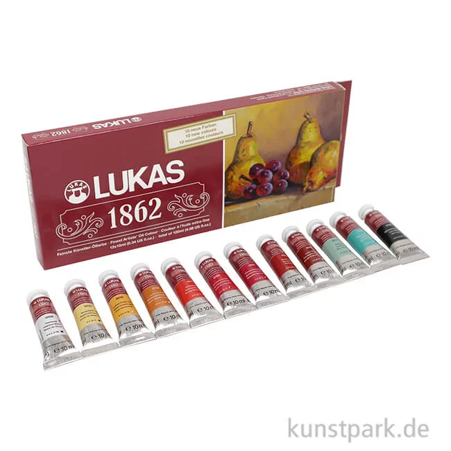 Artikelbild 1 des Artikels “Lukas 1862 Ölfarben Set mit neuen Farben, Limited Edition, 12 x 10 ml “