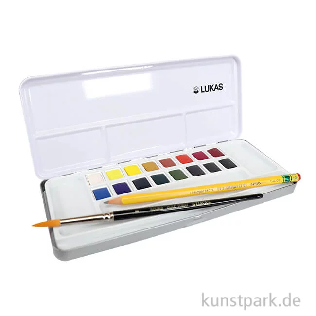 Artikelbild 1 des Artikels “Lukas Aquarell Studio-Set 16 halbe Näpfchen und Zubehör “