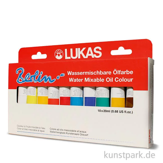 Artikelbild 1 des Artikels “Lukas BERLIN Selection Set mit 10x20 ml Wasser-Ölfarbe “