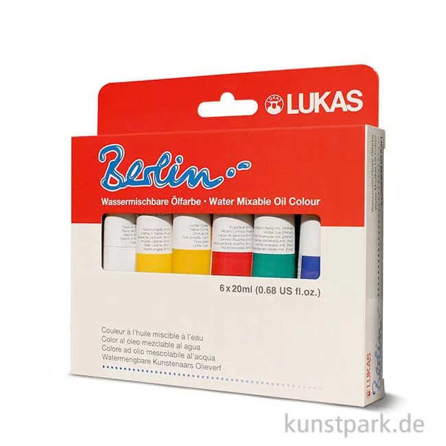 Artikelbild 1 des Artikels “Lukas BERLIN Starter Set mit 6x20 ml Wasser-Ölfarbe “